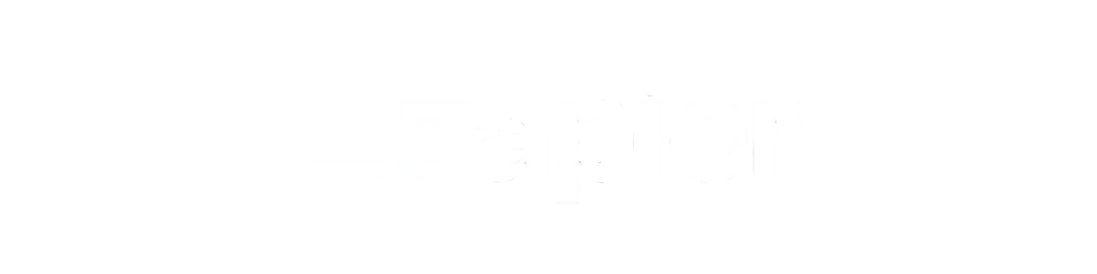 White Zapier Logo On Avante Automation Technology Partners Banner