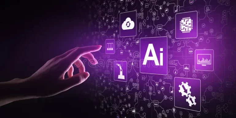 automation Image showing a hand reaching out to touch various a.i icons